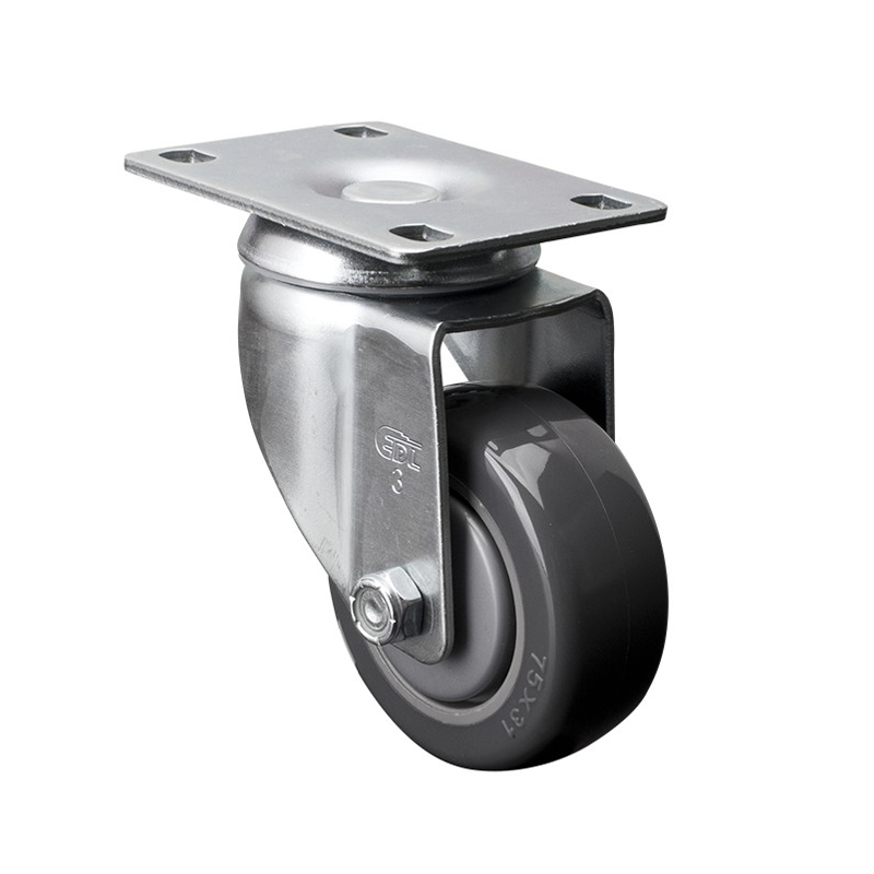 EDL Medium 3'' 130Kg Plate Swivel PU Caster 57113-573-77
