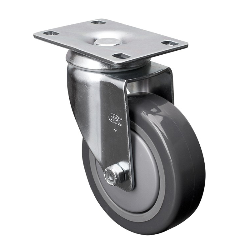 EDL Medium 4''130Kg Plate Swivel PU Caster 57114-574-77