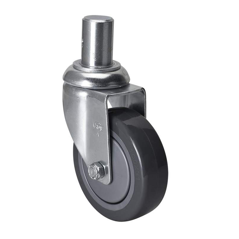 EDL Medium 4'' 130Kg Stem Swivel PU Caster 57154-574-77
