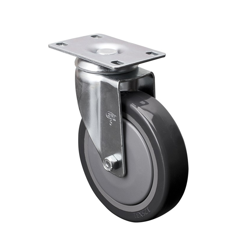 EDL Medium 5'' 130Kg Plate Swivel PU Caster 57115-575-77
