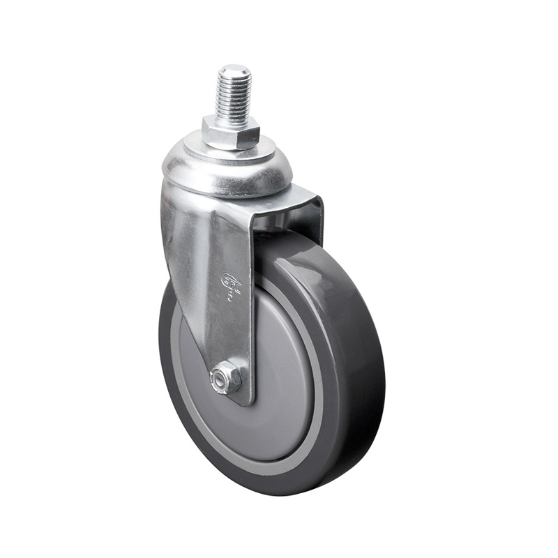 EDL Medium 5'' 130Kg Threaded Swivel PU Caster 57135-575-77