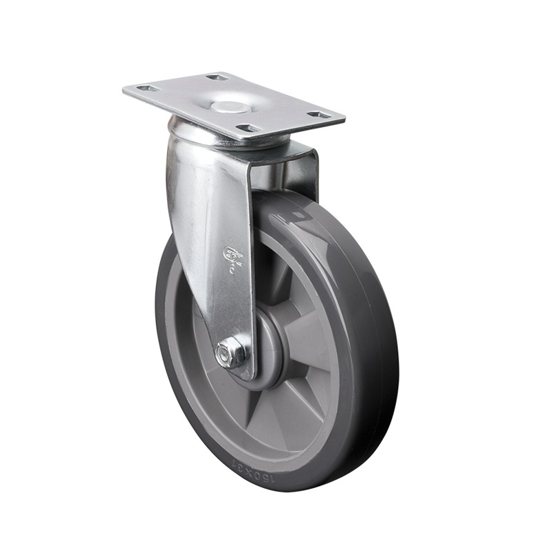 EDL Medium 6'' 130Kg Plate Swivel PU Caster 57116-576-77