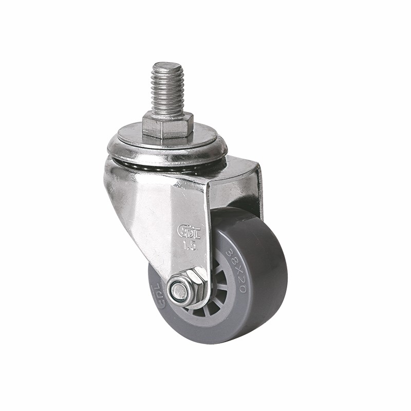 EDL Stainless Steel Mini 1.5'' 35kg Threaded Swivel PU Caster S267315-S2615-73