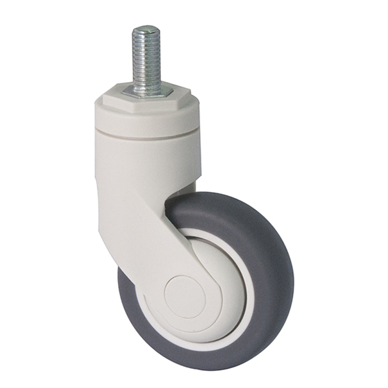 EDL Full Plastic Medium Duty 3'' Threaded Swivel 60kg TPE Caster E52033-57