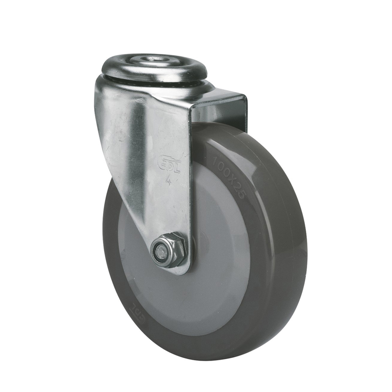 EDL Stainless Steel Light 3'' 70kg Bolt Hole Swivel PU Caster S34773-S343-74