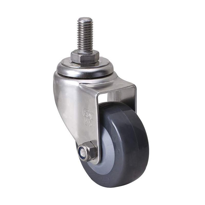 EDL Stainless Steel Light 2.5'' 70kg Threaded Swivel PU Caster S347325-S3425-74