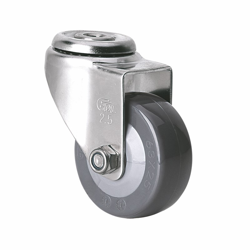 EDL Stainless Steel Light 2.5'' 70kg Bolt Hole Swivel PU Caster S347725-S3425-74