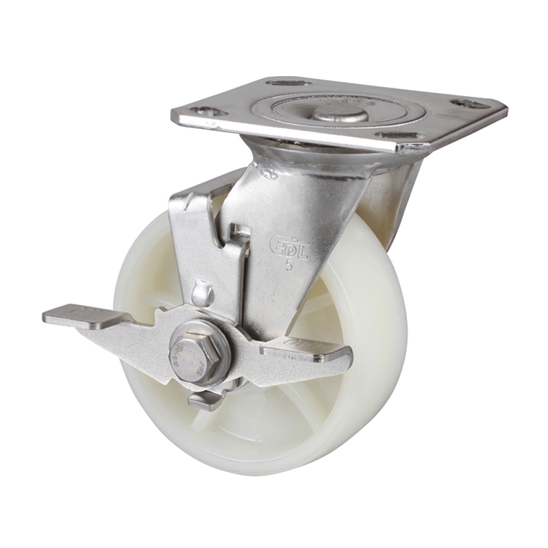 EDL Stainless Steel Heavy 5''400kg Plate Side Brake TPA Caster S71725C-S715-25/C