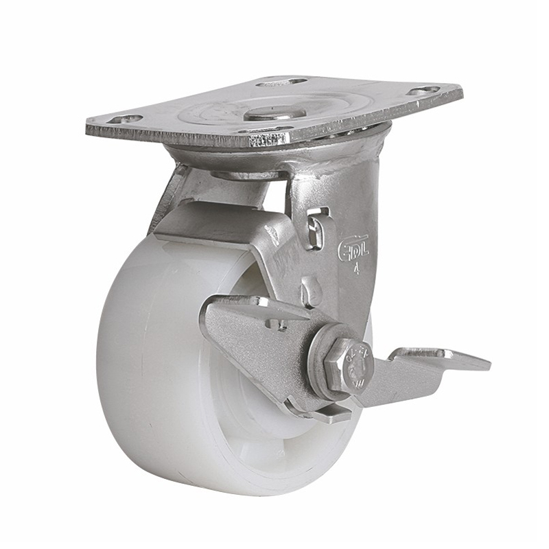 EDL Stainless Steel Heavy 4''380kg Plate Side Brake TPA Caster S71724C-S714-26/C
