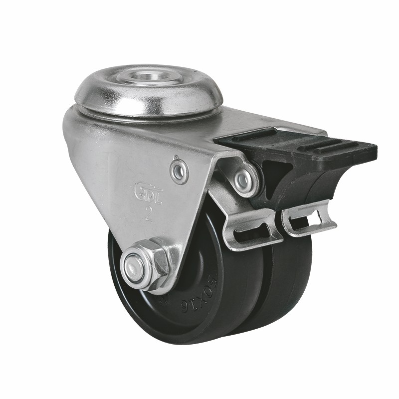 EDL Low Gravity 2'' 80Kg Bolt Hole Plastic Dual Brake PA Machine M31182H-M312-13