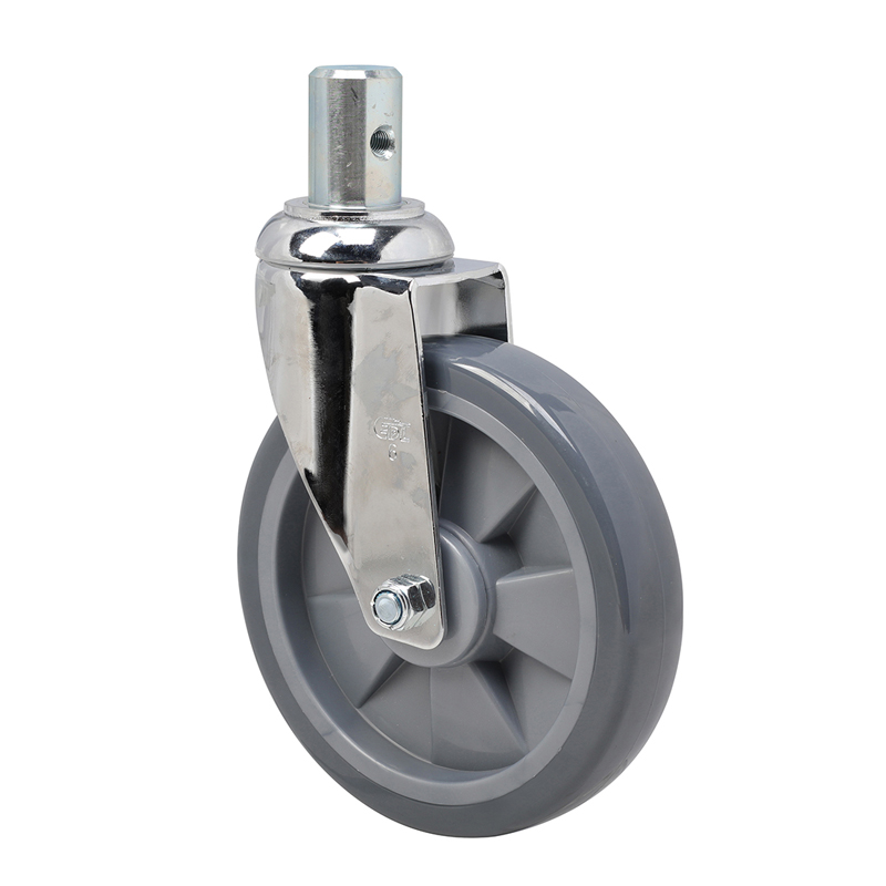 EDL Medium 6'' 130Kg Stem Swivel PU Caster 57256-576-77