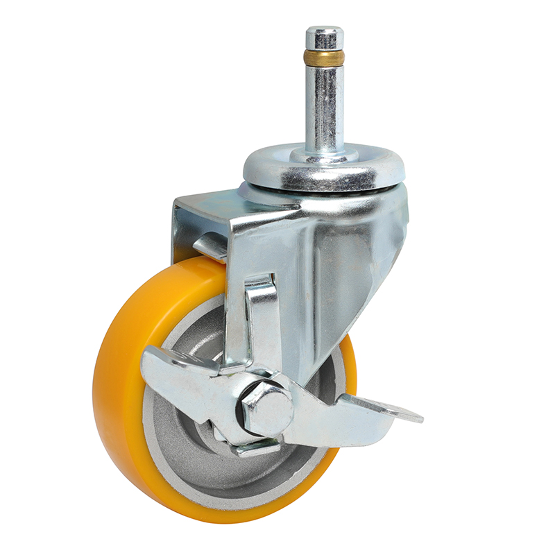 EDL Light 2.5'' 80kg Stem Side Wheel Brake PU Caster 361625C-3625-86A/C