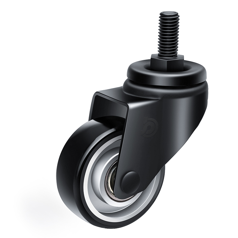 捷乐步 抗静电轻型2.5英寸65kg丝口万向高强度聚氨酯(TPU)脚轮 J375325-A3725-86A